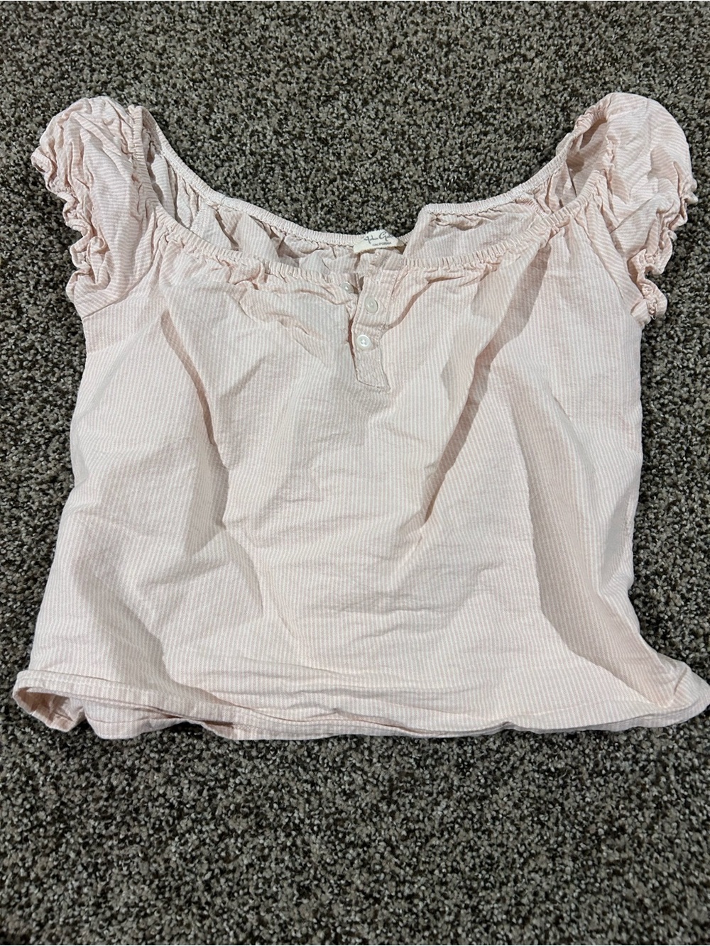 Brandy Melville Light Pink Ruffle Women's Top